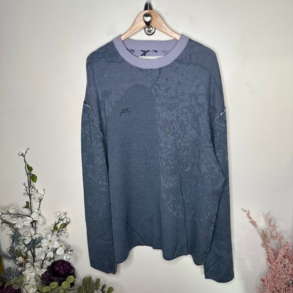 A-COLD-WALL* Shatter Jaq Jumper Sweater Merino Wool Deep Teal Sz XL NWT {3V26} - Picture 2 of 9